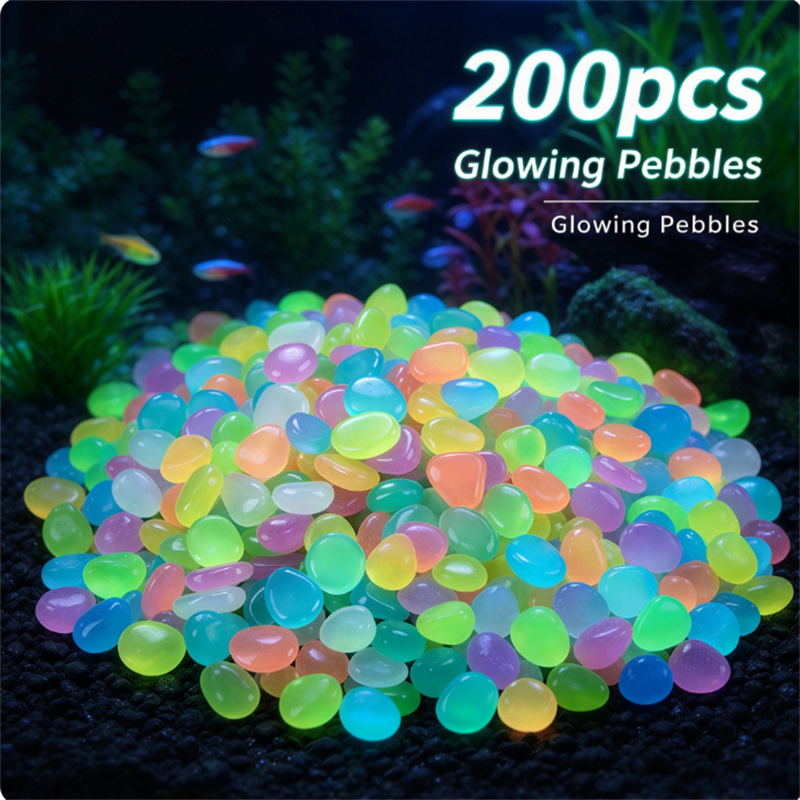 Plant Aquarium Pot - 200 pezzi, ciottoli fosforescenti da 1