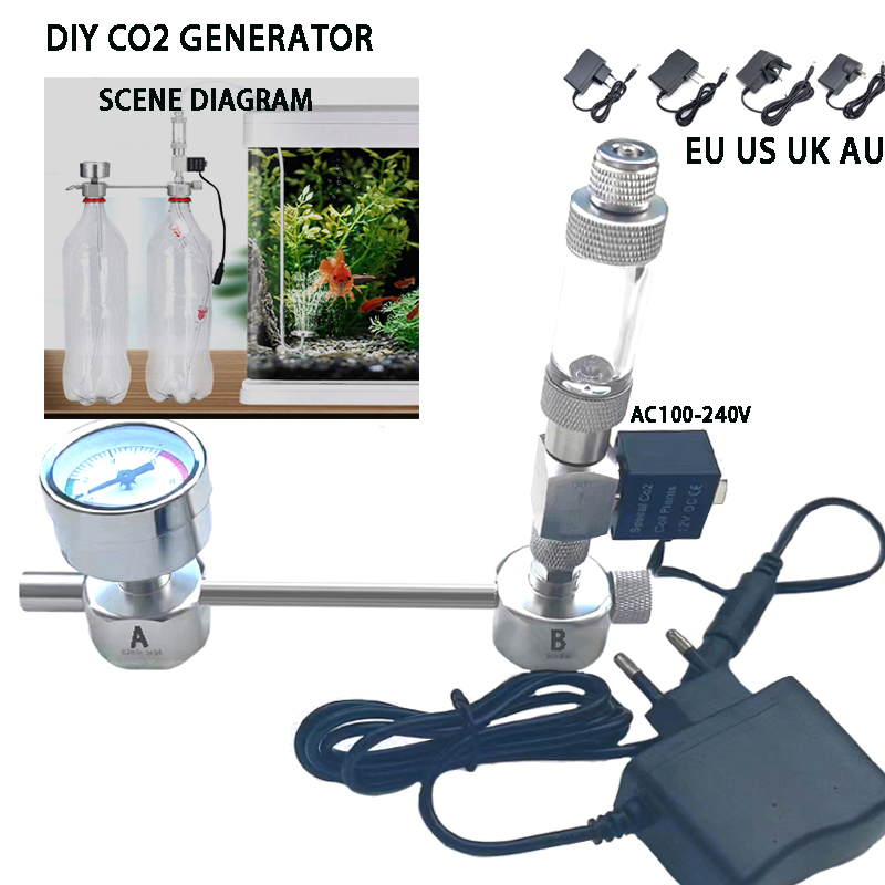 Aquarium Liquid Carbon - Kit Generatore CO2 Fai-da-Te per Acquario,
