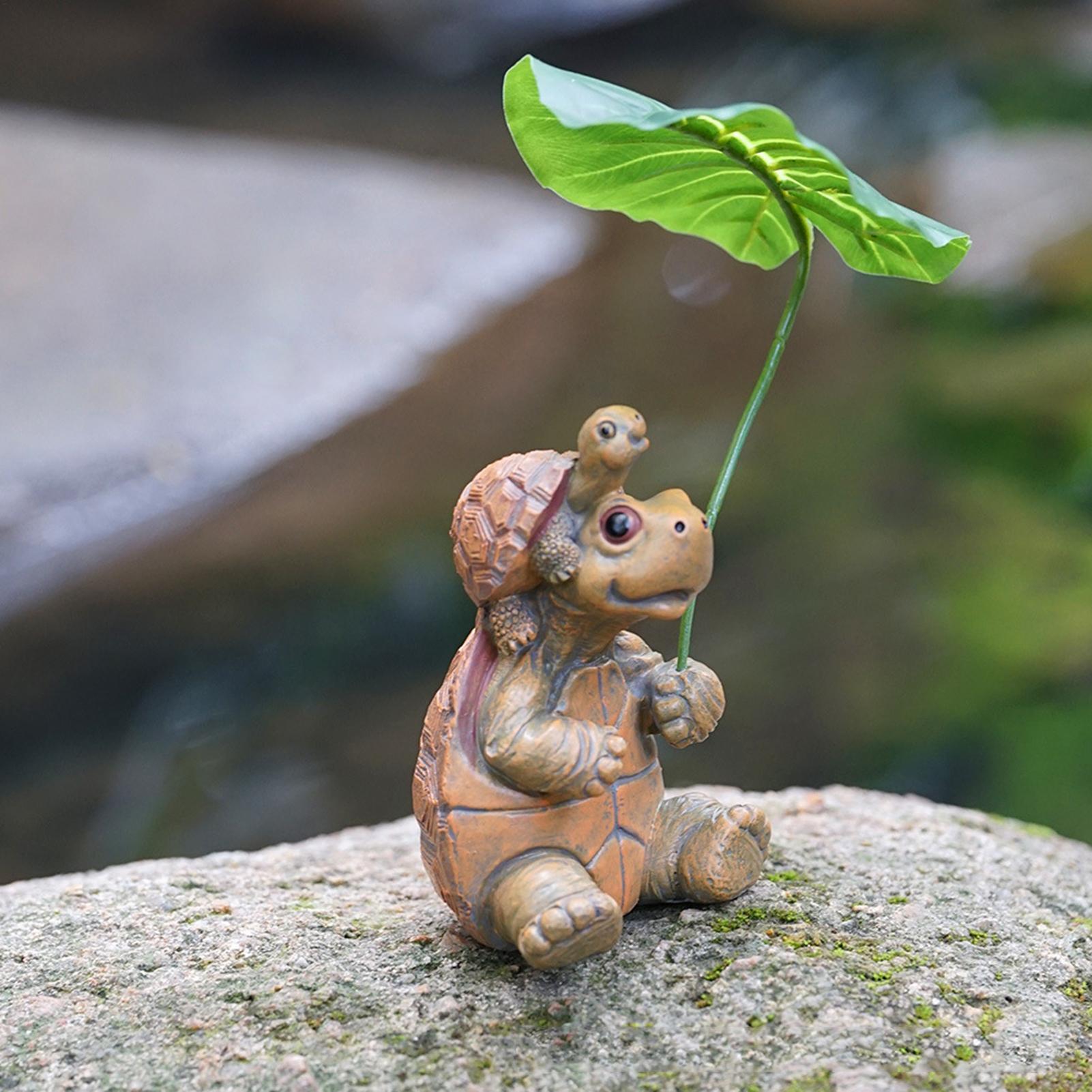 Plant Aquarium Pot - Statuetta di tartaruga, decorazione per acquario,