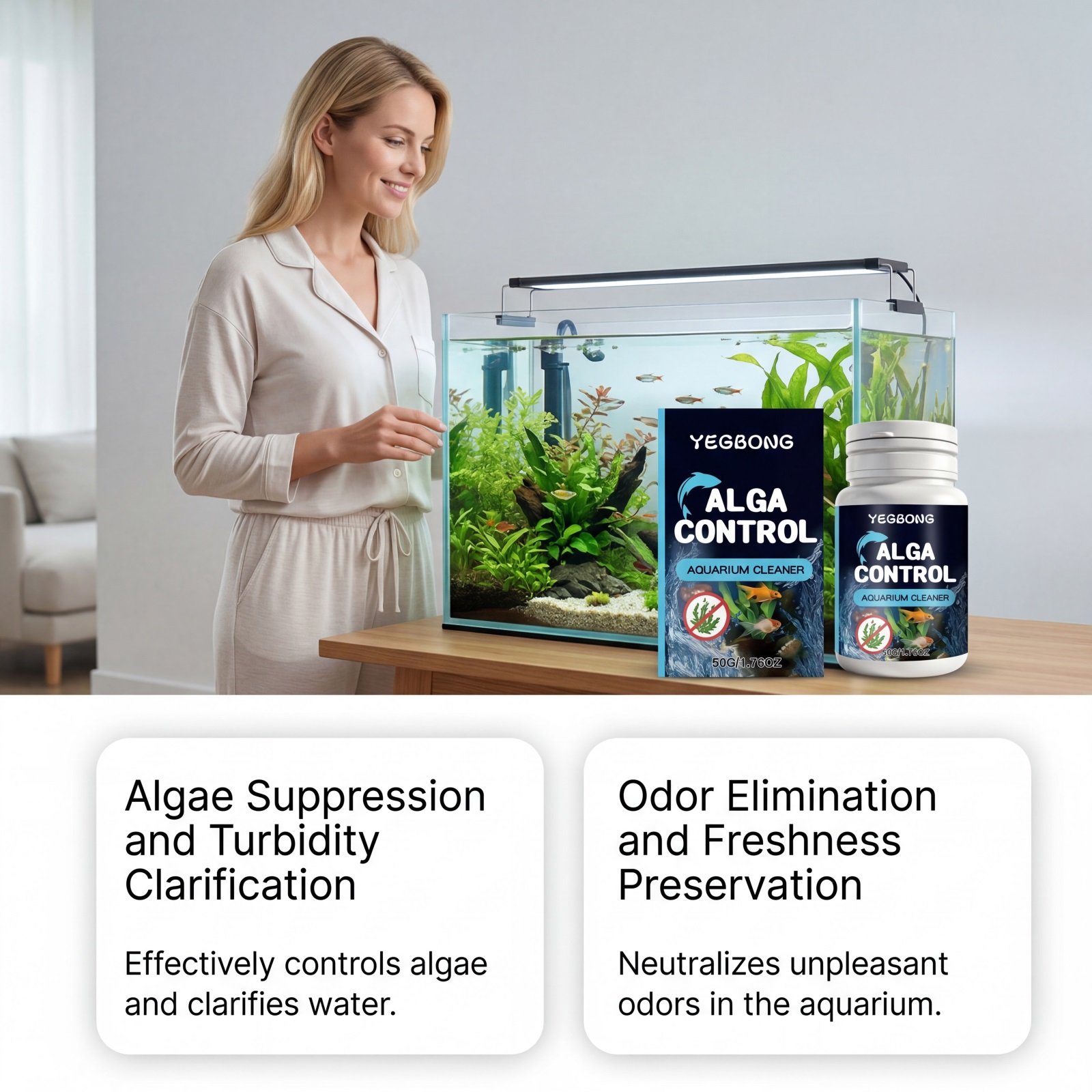 Polvere detergente per acquari - Planted Aquarium Algae Control recensione e prezzo